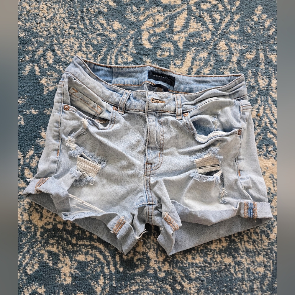 Aeropostle Distressed Midi Shorts Size 10